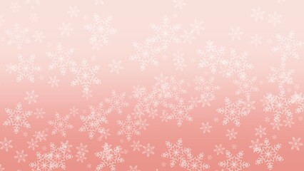 Cute pink pastel hand drawn cover with snow background, cute pattern seamless elements color design for wallpaper or background.
