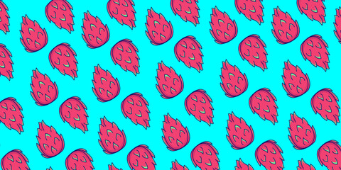 dragon fruit Art Pattern Background
