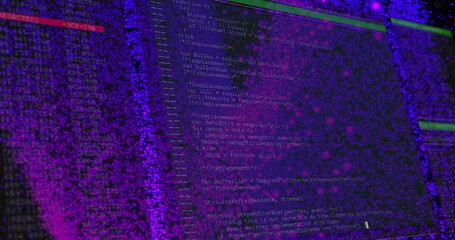 Image of shapes moving over data processing