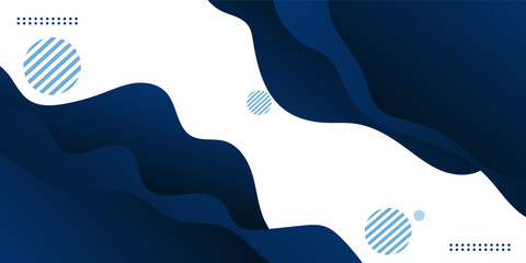 Blue wave abstract background. Liquid color background design. Fluid gradient shapes composition. Futuristic design for posters, banner, web header, presentation design and much more