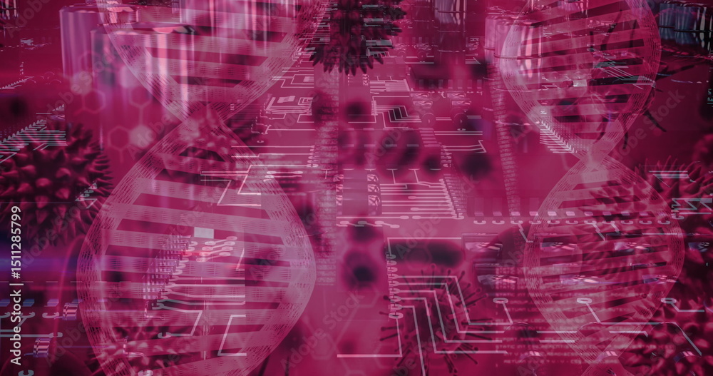 Poster image of medical data processing and processor socket over dark background