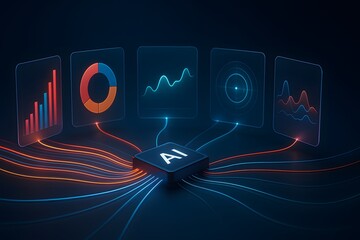 Neon Data Flow for Futuristic Visualization for Creative Agencies
