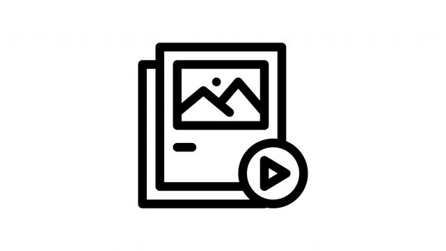 slideshow minimalist stroke animation