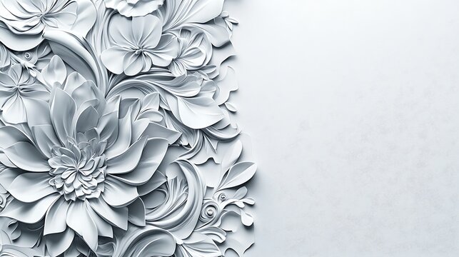 Floral bas-relief pattern