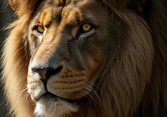 close up of a lion By Generated AI