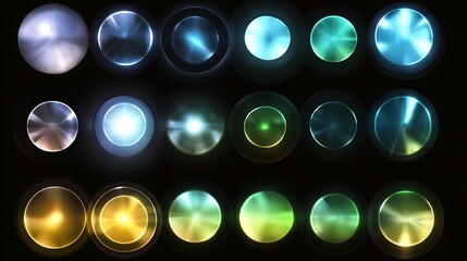 Abstract glowing circles collection