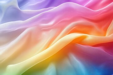 Obraz premium Rainbow ombre silk fabric draped background