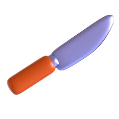 butcher knife 3d icon illustration