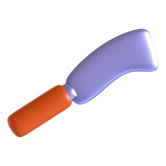 butcher knife 3d icon illustration