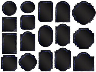 ラベル筆、丸線、14紺