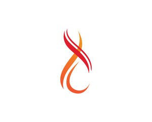 Fire flame nature logo and symbols icons template