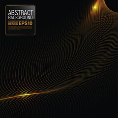 Modern black background with wave lines, 1080x1080 high resolution abstract vector for clean banner, stylish business invitation, flowing design poster, not AI generated
