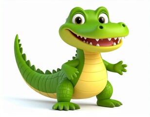 Fototapeta premium 3D cartoon crocodile or dragong