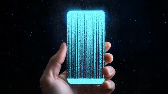 Digital Data Stream on Smartphone