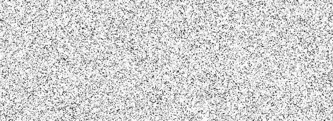 Black grain noise background. Random snow overlay texture. Abstract grunge grit dotted wallpaper. Distressed gritty dust backdrop with speckles, flecks, particles, drops, specks. Vector