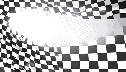 Obraz premium Checkered flag with white background - works well for marketing materials