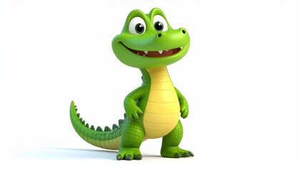 Fototapeta premium 3D cartoon crocodile or dragong
