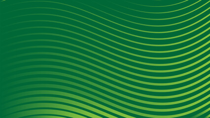 abstract green wavy lines background. green gradient wave pattern. modern green curved lines. flowing green stripes design