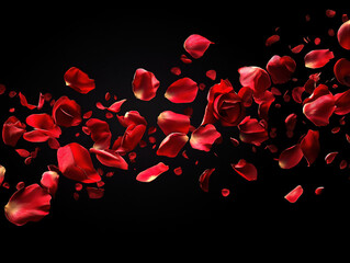 Red and vibrant rose petals animation for Valentine’s Day vibes