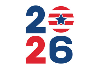 USA 2026 Flag Design Patriotic American Icon with Stars and Stripes