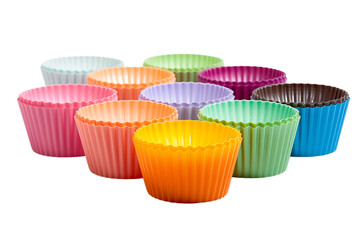 Colorful Cupcake Liners: Pastel & Bright Baking Cups for Parties & Events isolated on transparent background png