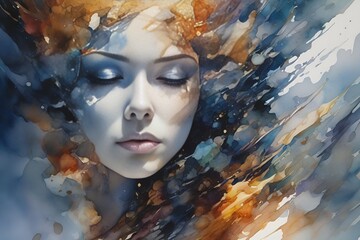 A woman lost in thought.