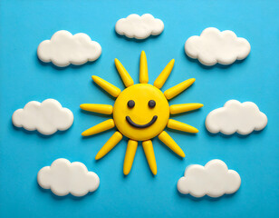 Play-Doh Sun and Clouds A Cheerful Firefly Creation
