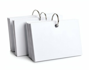 Blank Index Cards Metal Ring Bound Notecards, Perfect for Organization and Note-Taking