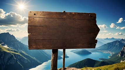 billboard on the sky background