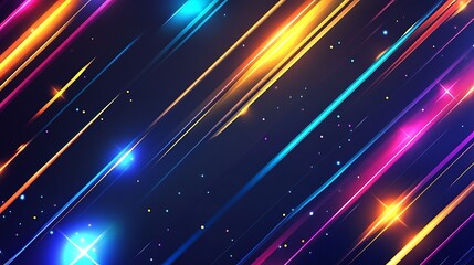 Obraz premium Vibrant diagonal lines of light