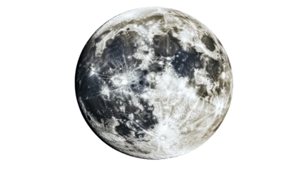 moon on white background