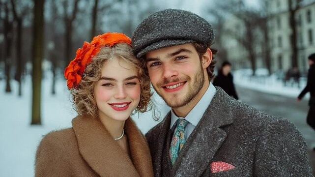 Couple in Winter Wonderland