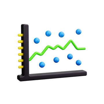 Scatter plot 3d render icons
