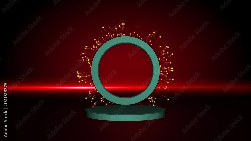 Wall mural abstract 3d rendering of rotating geometric shape. modern background, looped animation. seamless mot