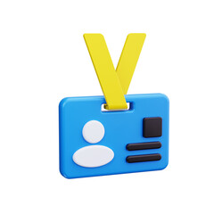 ID Card 3d render icons