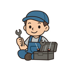Cartoon Technician illustration