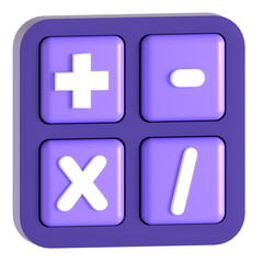 Fototapeta premium calculator electronic 3d icon illustration