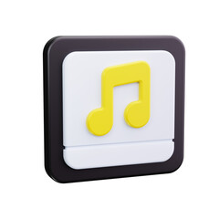 Music Note 3d render icons