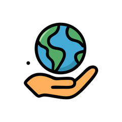 2d icon with earth saving theme. Perfect for your projects, digital marketing, website design and more