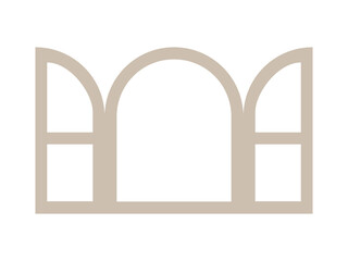 シンプルな窓枠のフレーム