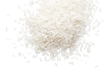 White Rice Grains: Close-Up Texture and Detail for Culinary Uses isolated on transparent background png