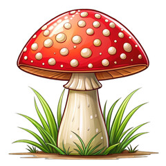 mushrooms in the grass