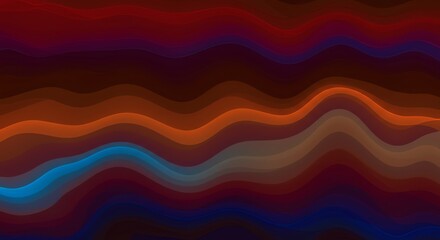 Obraz premium Abstract Warm-toned Waveforms: A Serene Digital Painting