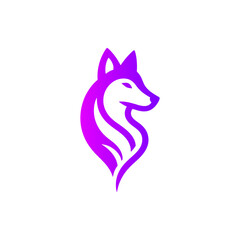 vector illustration of a fox logo design