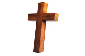 Wooden christian cross symbol illustration, religion faith hope jesus christ crucifix, png graphic art design isolated on transparent background
