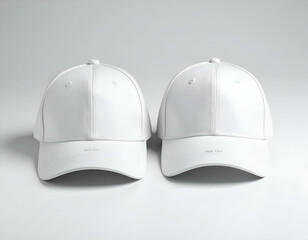 Matching Dad and Mini Baseball Caps White, Clean Design