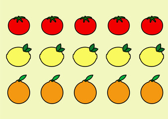 여러가지 과일들