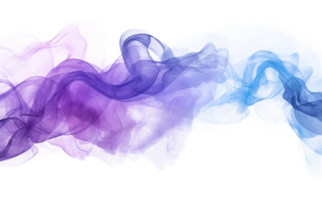 Abstract Watercolor Swirls: Purple and Blue Hues isolated on transparent background png