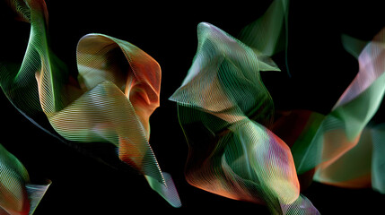 Naklejka premium Futuristic Neon Energy Flow with Vibrant Glow