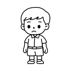 thai student uniform illustration outline